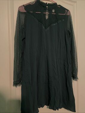 Long Sleeve Mesh Dress
